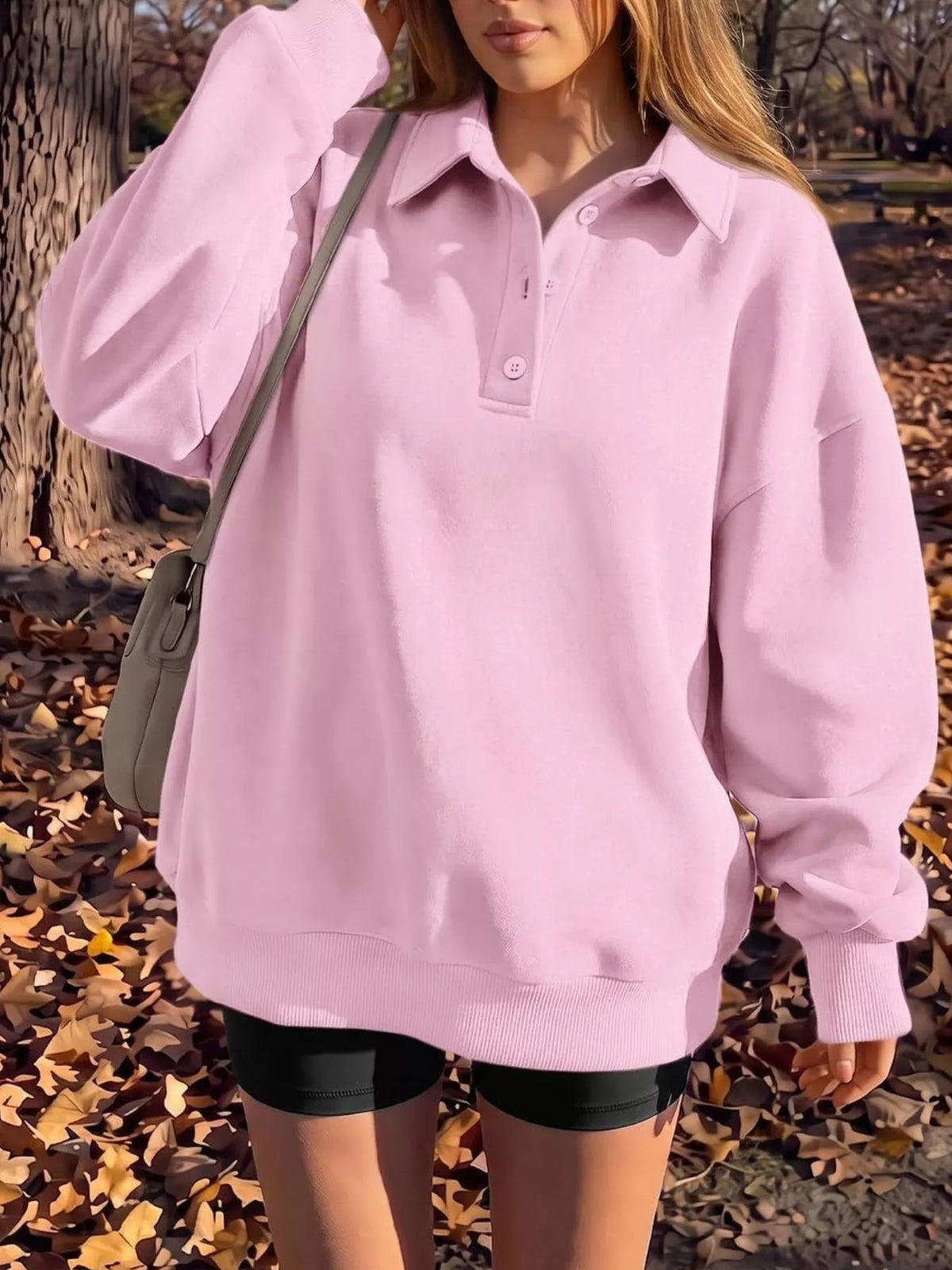 Button Detail Dropped Shoulder Sweatshirt (12)