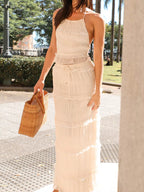 Sleeveless Top Maxi Skirt Set (26)
