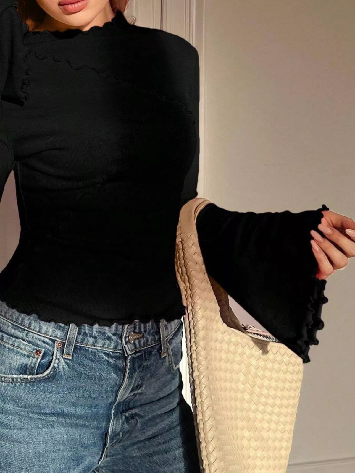 Lettuce Edge Flare Sleeve Top (16)