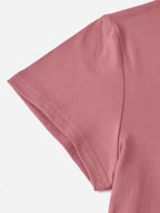 Letter Graphic Round Neck Short Sleeve T-shirt (18)