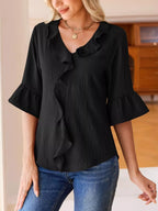 Ruffled Flounce Sleeve Blouse (11)