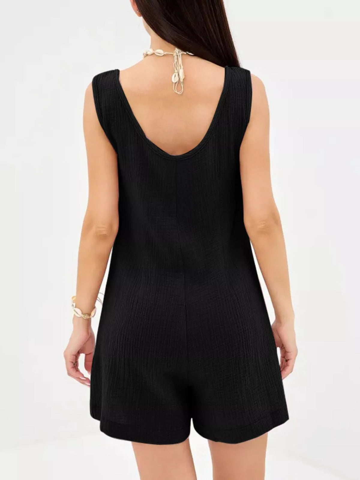 Casual Button-down Sleeveless Romper (17)