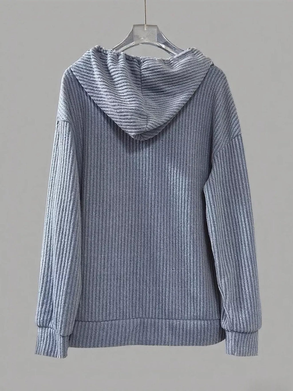 Button-front Drawstring Hoodie (12)
