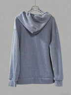 Button-front Drawstring Hoodie (12)