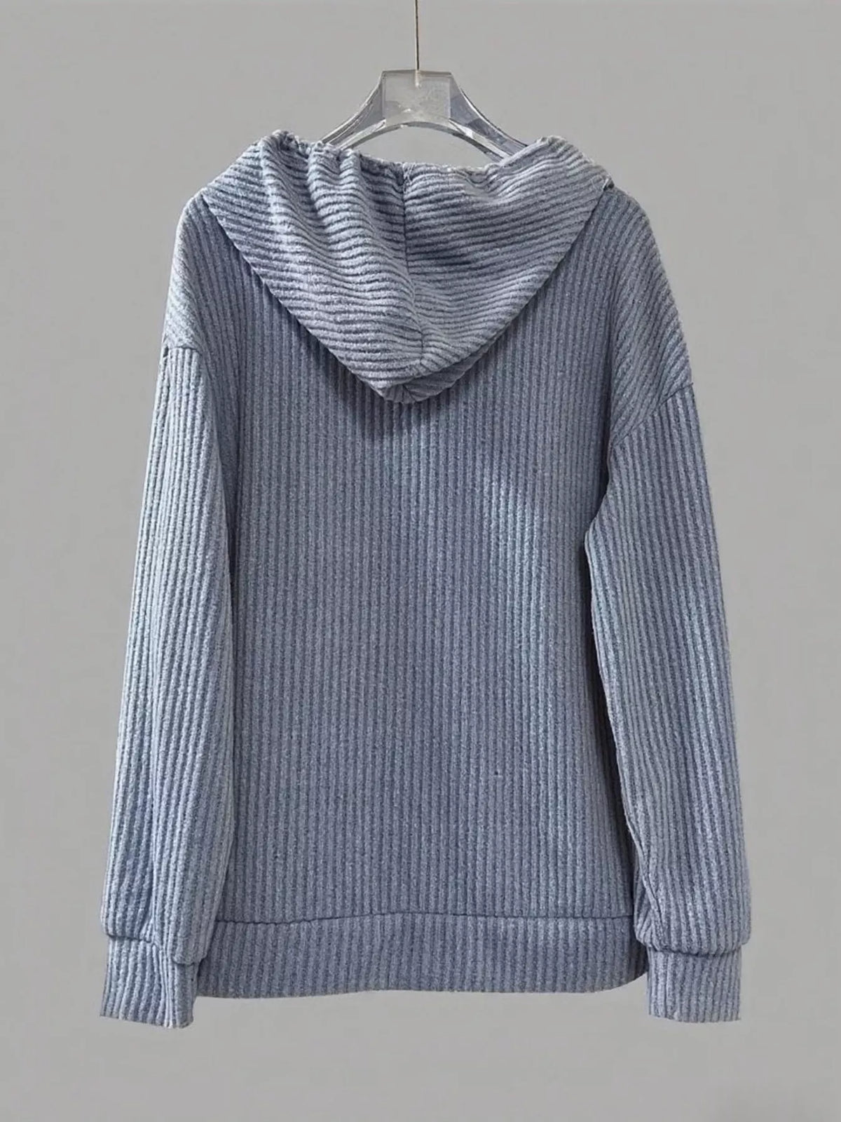 Button-front Drawstring Hoodie (12)