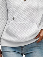 Drawstring Textured Dropped Shoulder Hoodie (28)