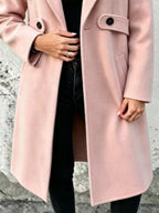 Full Size Lapel Collar Longline Overcoat Plus (14)