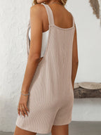 Texture Adjustable Strap Overalls Pockets (7)