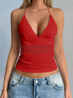 Lace Trim Halter Neck Cami (11)
