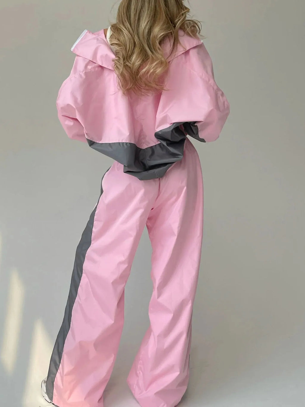 Zip Up Long Sleeve Top Pants Set (2)