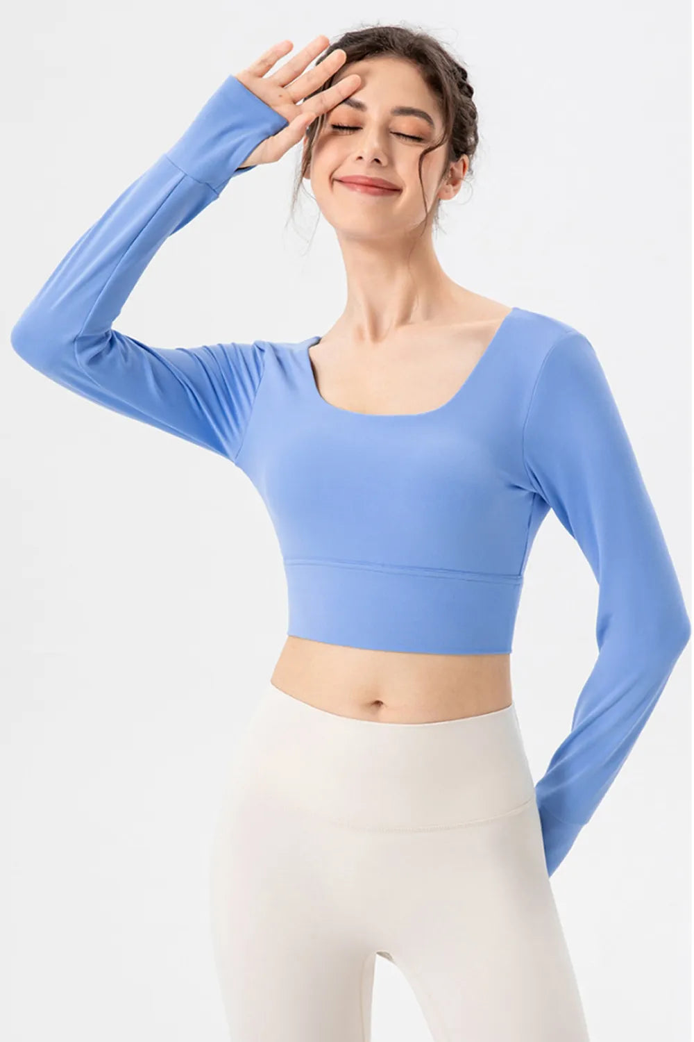 Square Neck Crisscross Active T-shirt (4)