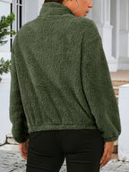 Zip Up Turtleneck Long Sleeve Jacket (2)