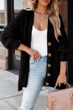 Chunky Knit Button-down Cardigan (22)