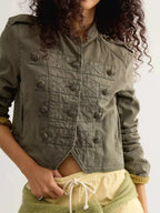 Decorative Button Cropped Jacket (9)