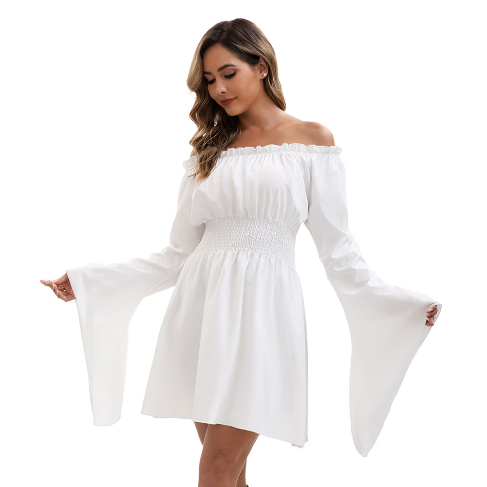 Solid Color Casual Retro Simple Dress photo 1