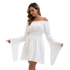Solid Color Casual Retro Simple Dress photo 1