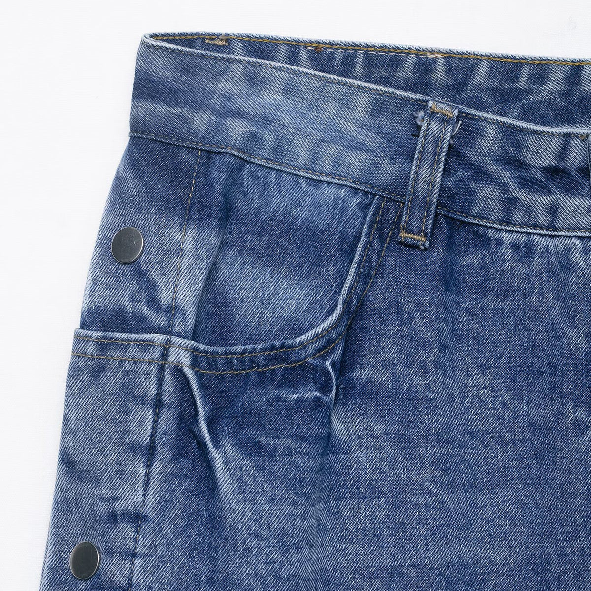 High Waist Baggy Straight Trousers Jeans photo 6