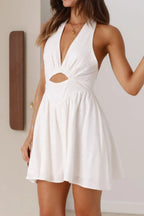 Cutout Halter Neck Mini Dress (4)