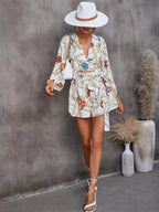 Cutout Front Printed Long Sleeve Romper (6)