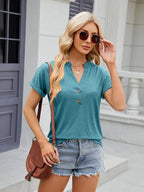 Notched Short Sleeve T-shirt (19)