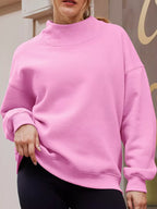 Oversized Mock Neck Long Sleeve Sweatshirt (30)