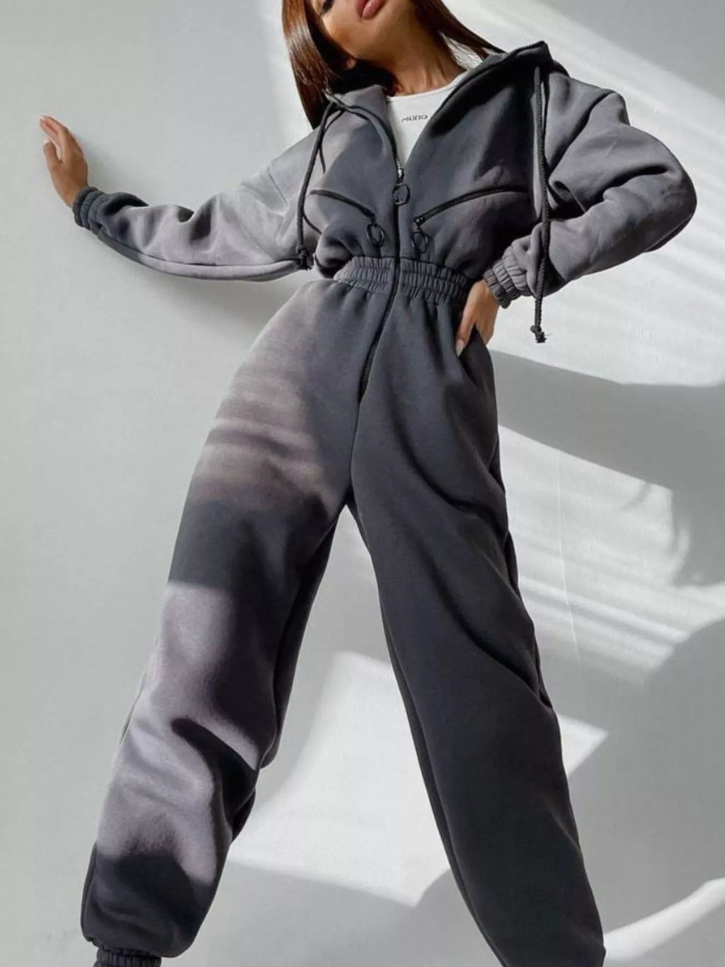 Hooded Zip-up Long Sleeve Jumpsuit (12)