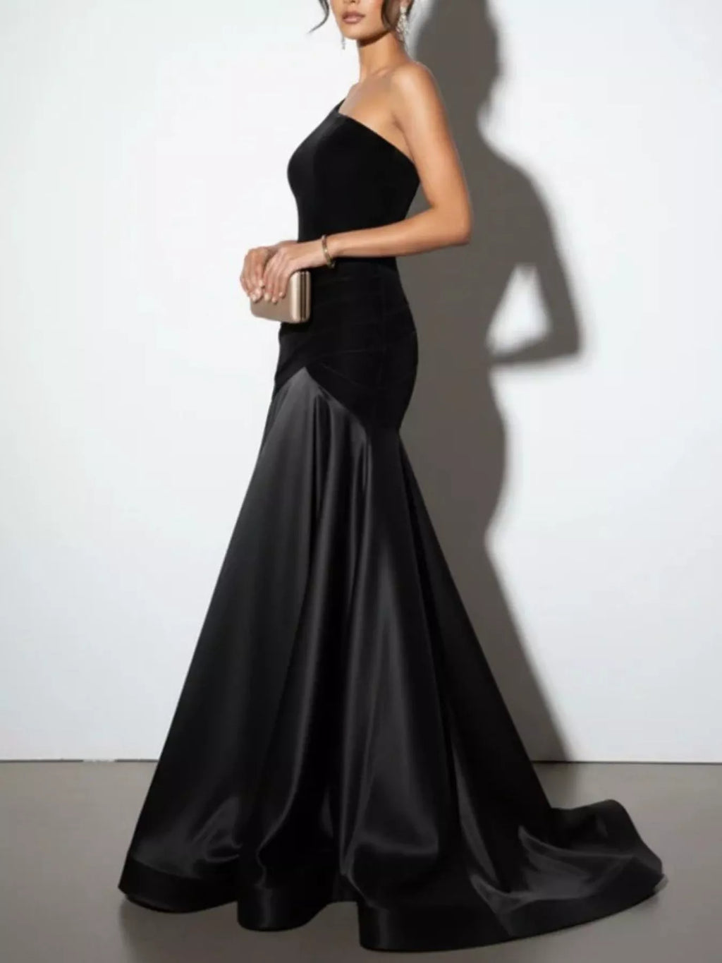 Single Shoulder Floor Length Dress (5)
