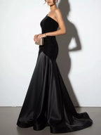 Single Shoulder Floor Length Dress (5)