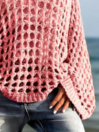 Crochet Long Sleeve Knit Cover Up (16)