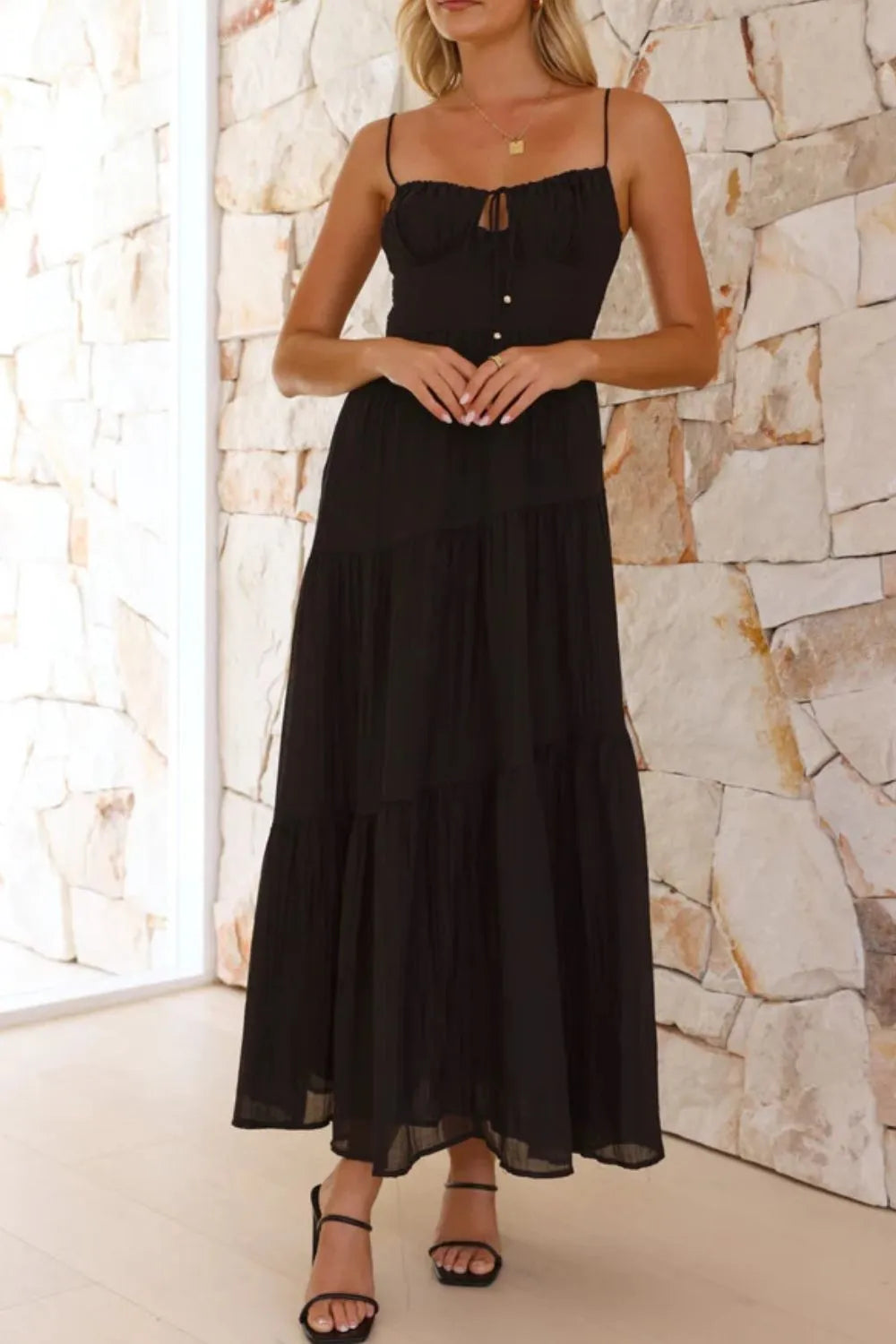 Ruched Smocked Back Cami Dress (9)