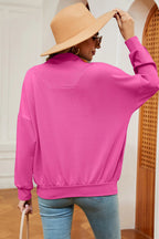 Half Zip Dropped Shoulder Sweatshirt (20)