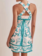 Printed Square Neck Midi Dress (15)