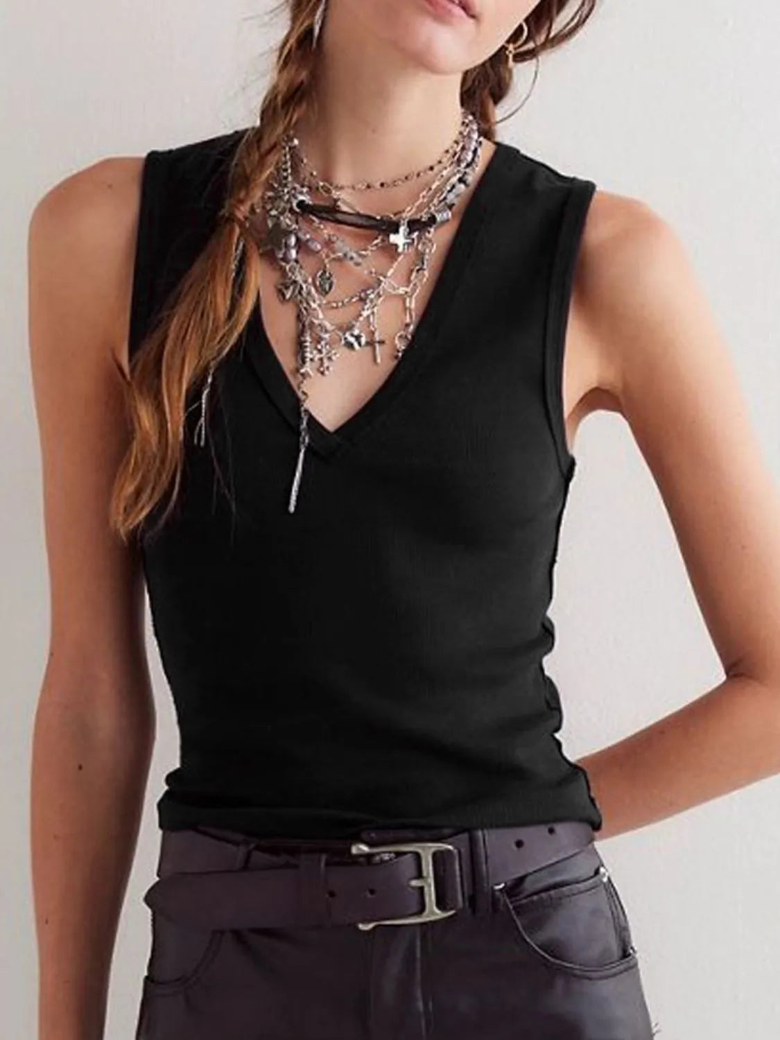 V-neck Wide Strap Tank (10)