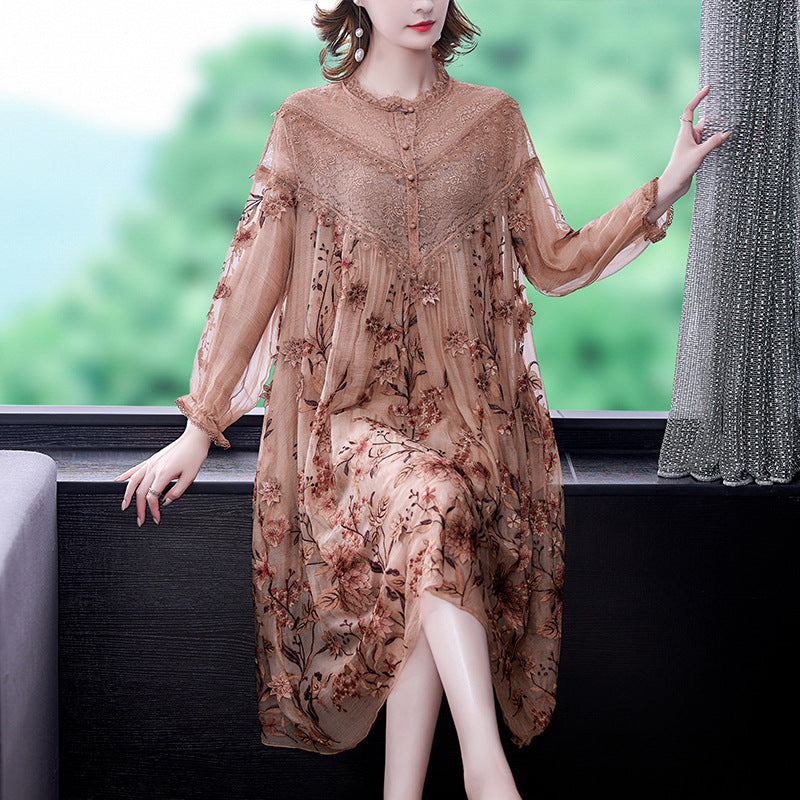 Middle Aged Mother's Silk Dress photo 3