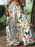 Full Size Floral Wide-leg Pants Plus