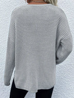 Notched Long Sleeve Sweater (12)