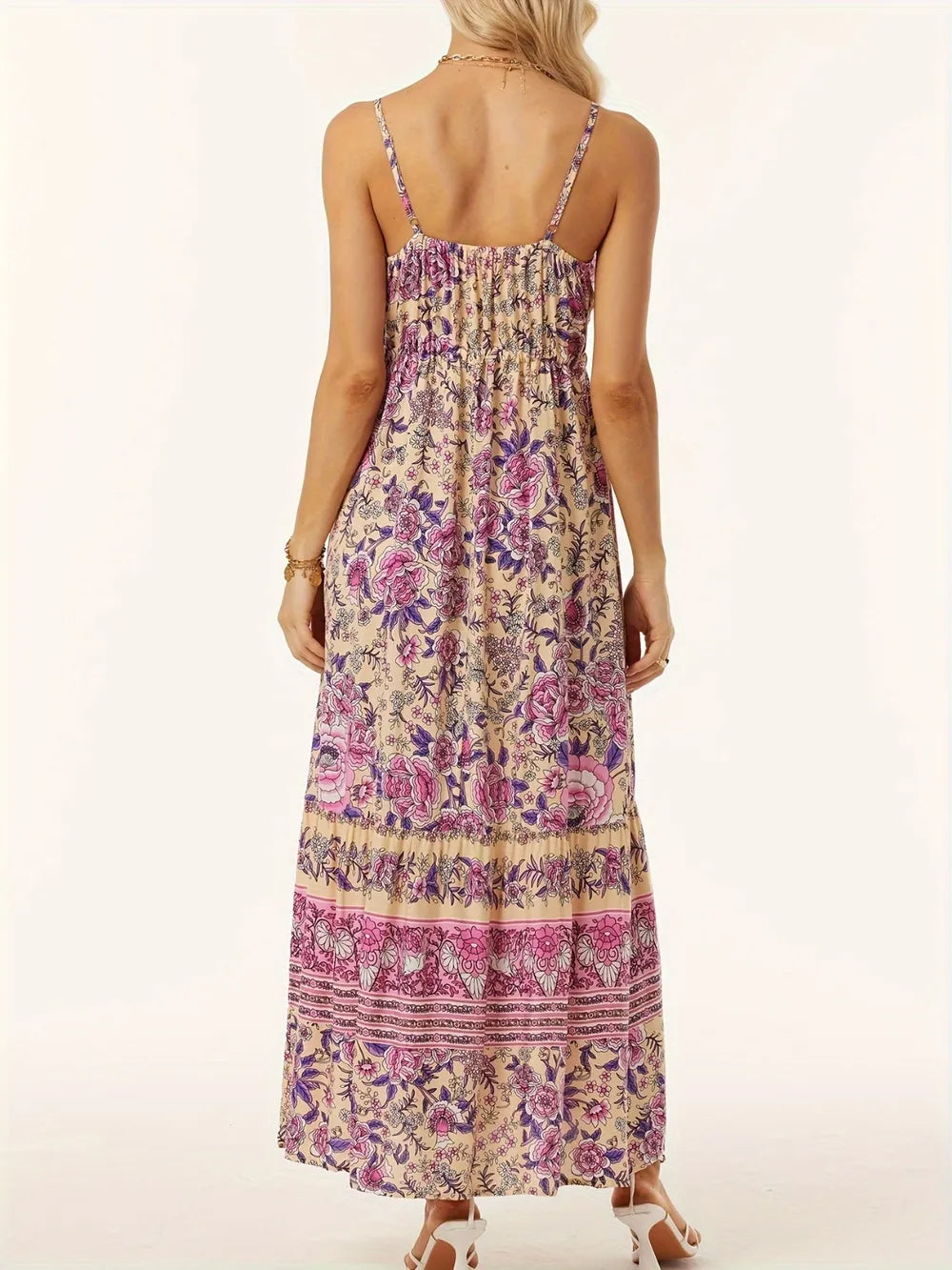 Printed Scoop Neck Midi Cami Dress (6)