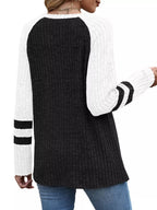 Ribbed Knit Raglan Long Sleeve T-shirt (6)