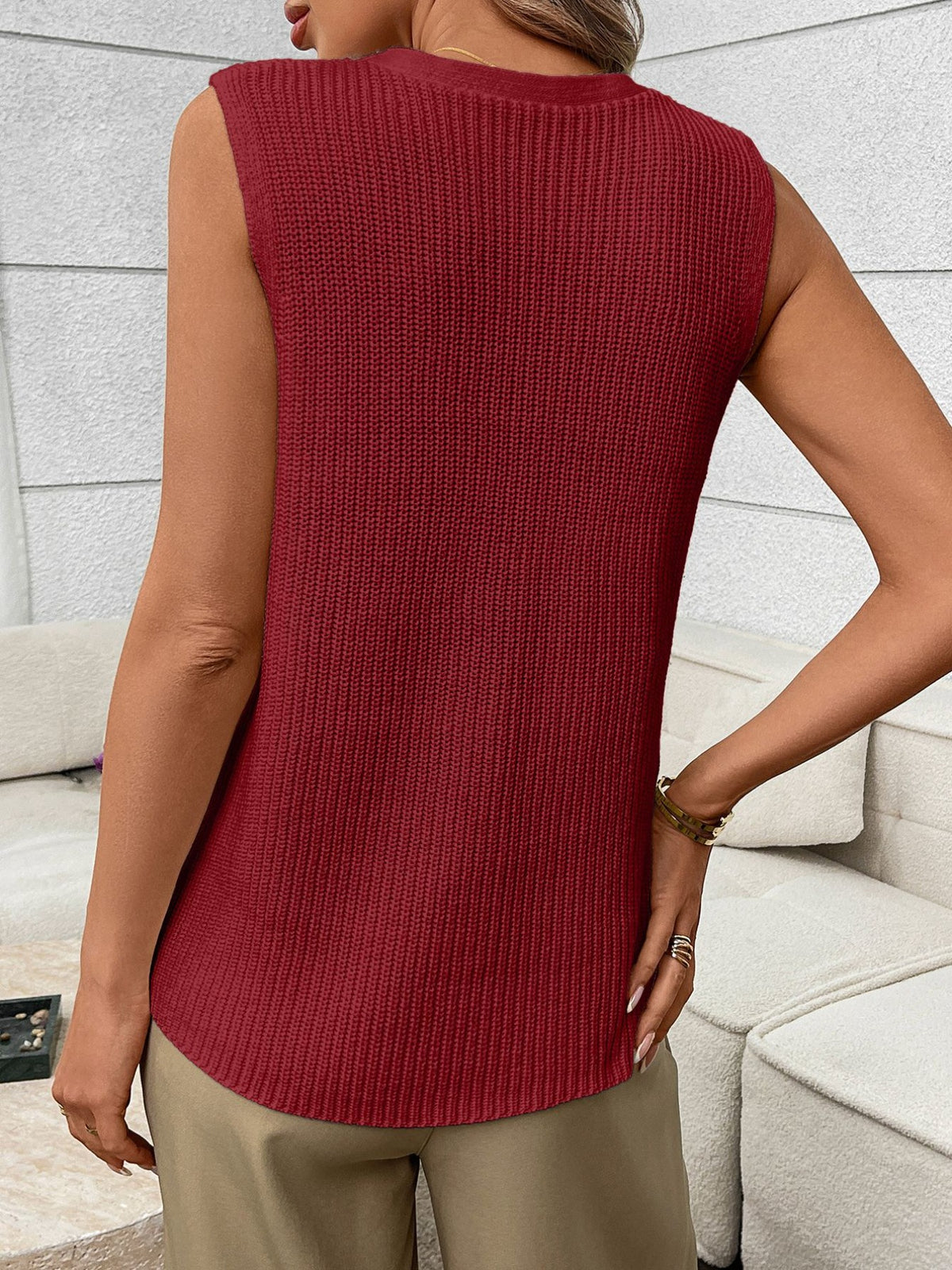 Button-down Knit Sweater Vest (19)