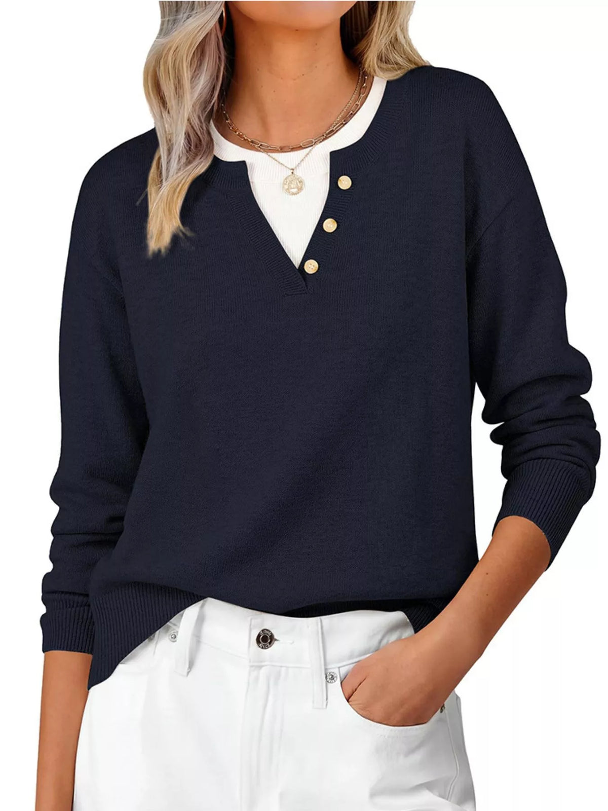 Long Sleeve Dropped Shoulder Sweater (11)