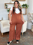Full Size Sleeveless Wide Leg Jumpsuit Pockets Plus (6)