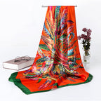 Silk Scarf Multi-functional Small Satin Shawl photo 7
