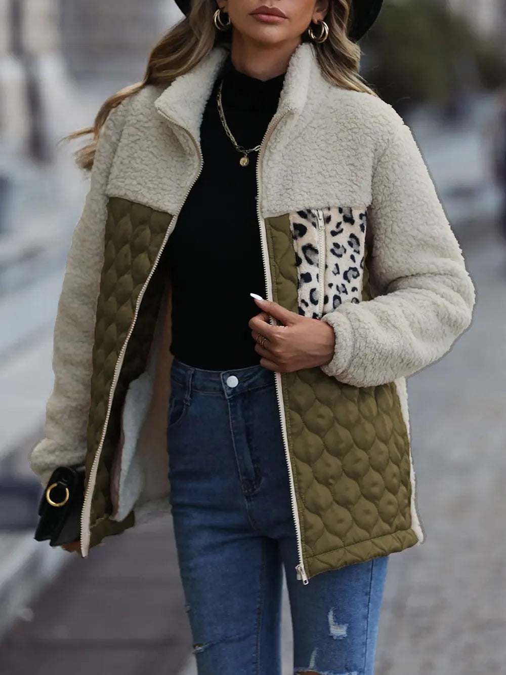 Leopard Block Zip-up Jacket (6)