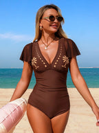 Ruffle Sleeve One-piece Swimsuit (12)