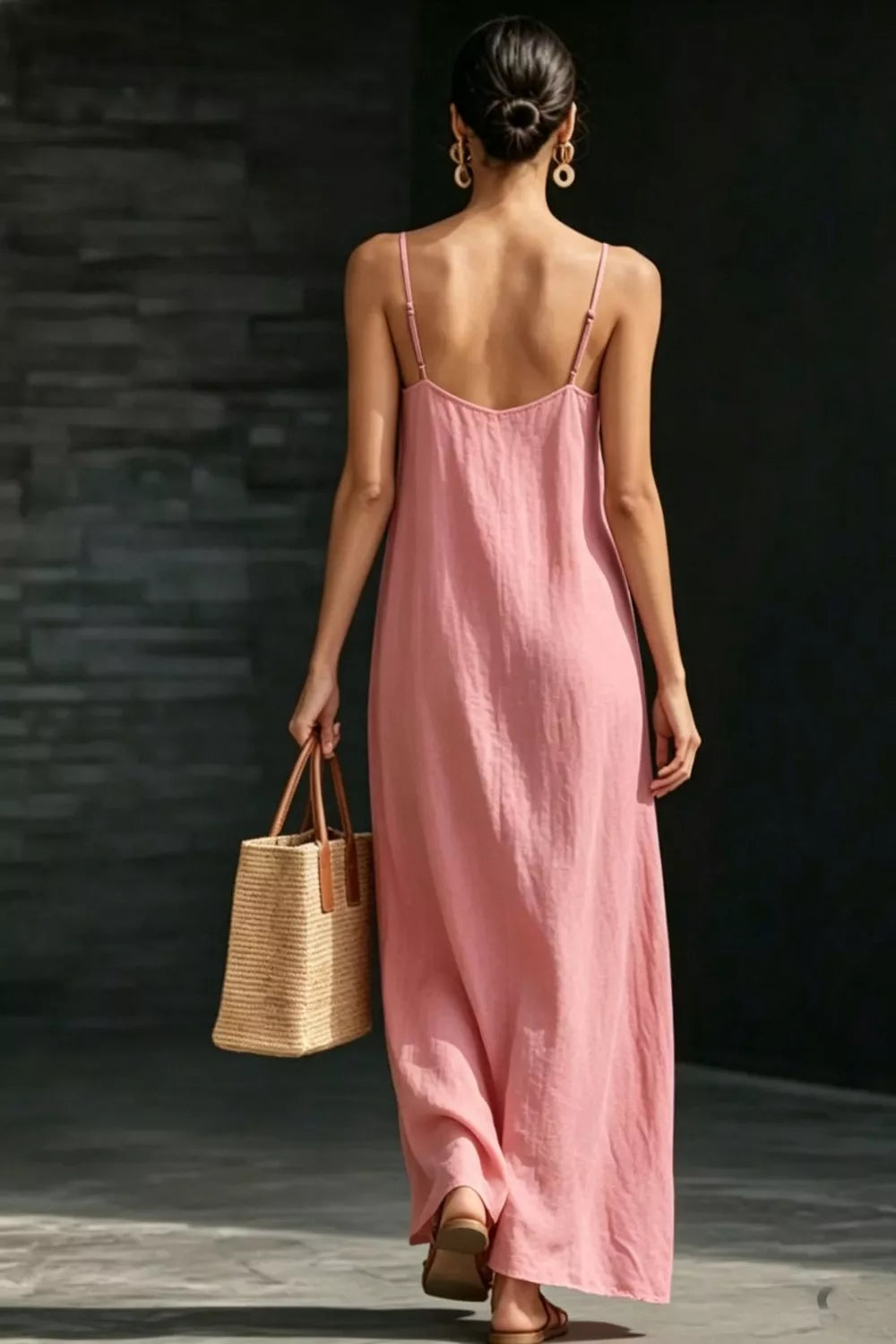 Slit V-neck Maxi Dress (2)