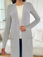 Ribbed Knit Open Front Cardigan (11)