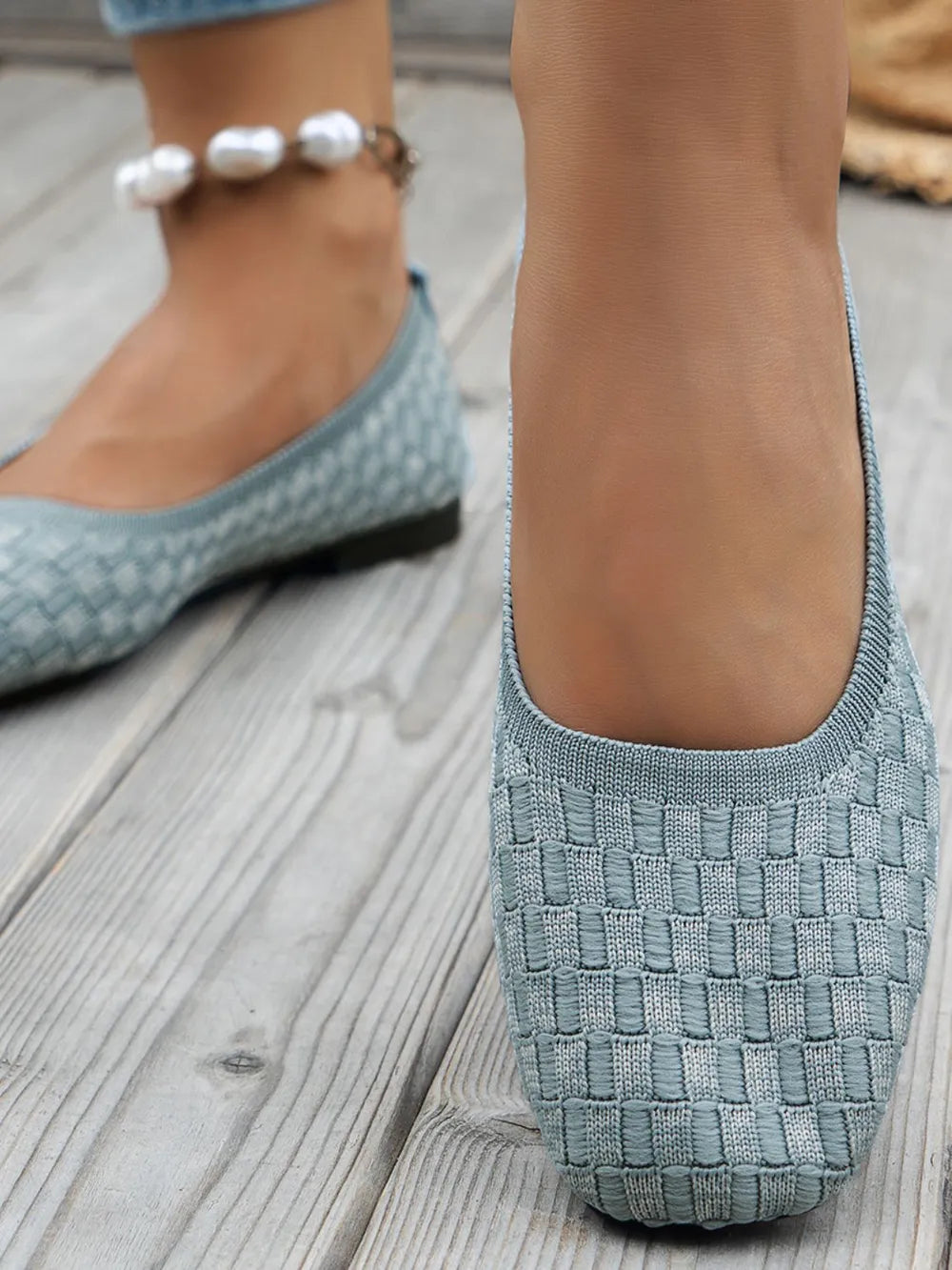 Mesh Round Toe Flat Slip-ons (2)