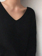 V-neck Dropped Shoulder Sweater (9)