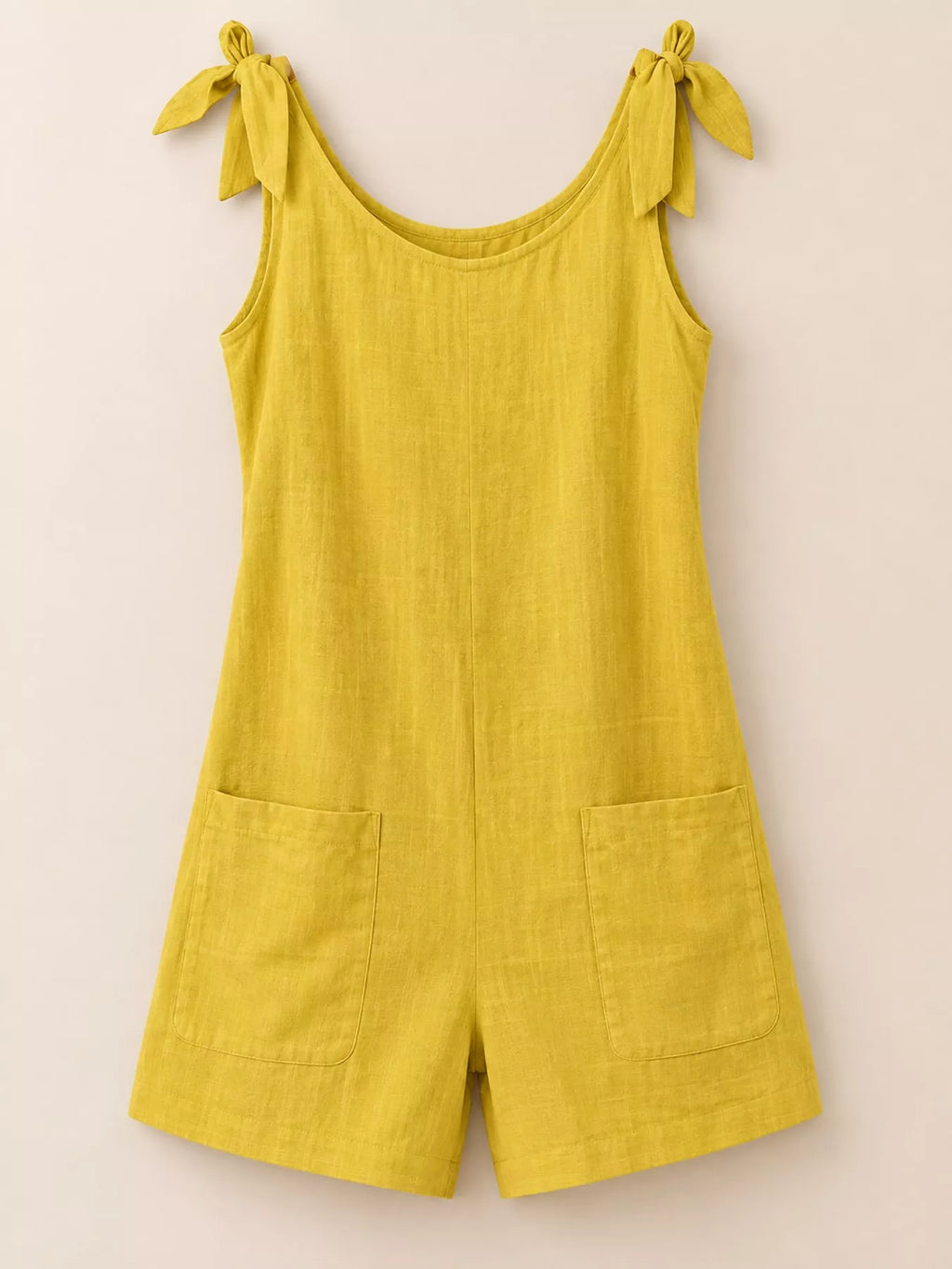 Full Size Tie-shoulder Romper Pockets Plus (22)