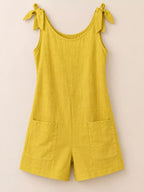 Full Size Tie-shoulder Romper Pockets Plus (22)